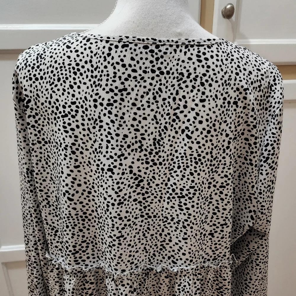 SHEIN Women's Black and White Polka Dot Dress - Picture 5 of 13